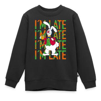 Alice Im Wunderland Benny Bunny - Kinder Premium Organic Sweatshirt - Schwarz - Vorne - AI Model Kid Female (0cm)