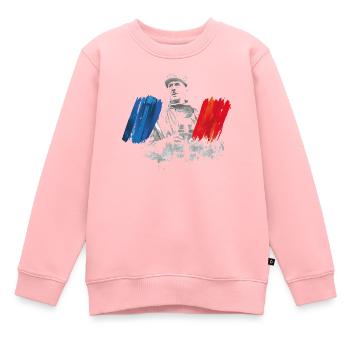 Allgemeines Frankreich - Kinder Premium Organic Sweatshirt - Rosa - Vorne - AI Model Kid Female (0cm)
