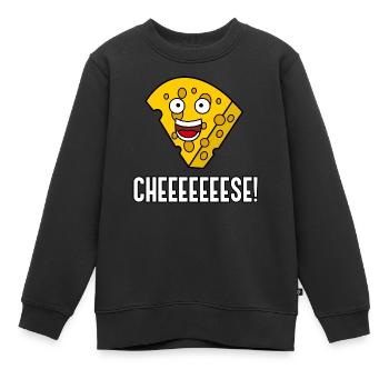 Käseherstellung Lustiges Sprichwort - Kinder Premium Organic Sweatshirt - Schwarz - Vorne - AI Model Kid Female (0cm)