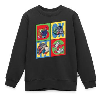 Boxen Boxer Boxkampf Sport Tiere Cartoon Comic - Kinder Premium Organic Sweatshirt - Schwarz - Vorne - AI Model Kid Female (0cm)