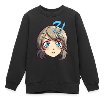 Sceptique Anime Emoji - Chemise Anime - Sweat Premium enfant bio - noir - Devant - AI Model Kid Female (0cm)