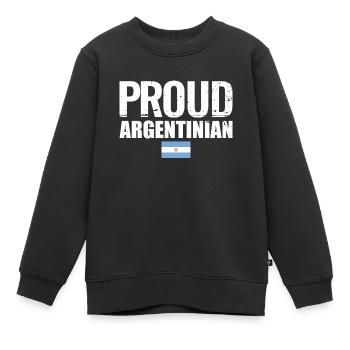 Fier argentin Argentine Drapeau argentin - Sweat Premium enfant bio - noir - Devant - AI Model Kid Female (0cm)