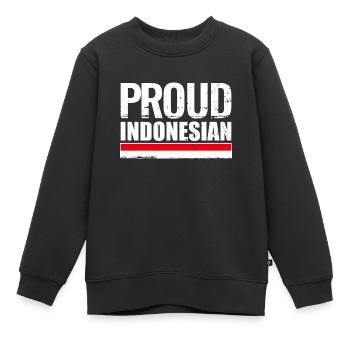 Proud Indonesian Indonesien Indonesisch Indonesier - Kinder Premium Organic Sweatshirt - Schwarz - Vorne - AI Model Kid Female (0cm)