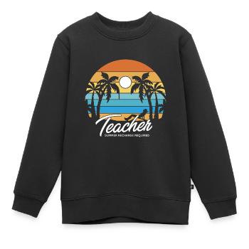 Recharge d’été des enseignants requise le dernier jour de - Sweat Premium enfant bio - noir - Devant - AI Model Kid Female (0cm)