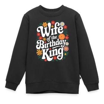 Frau Ehefrau Partnerin Familie Verheiratet - Kinder Premium Organic Sweatshirt - Schwarz - Vorne - AI Model Kid Female (0cm)