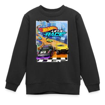 Hot Wheels Design Let's Race - Sweat Premium enfant bio - noir - Devant - AI Model Kid Female (0cm)
