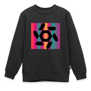 ART. GEEK. VINTAGE. GRAPHIQUE. MANGA. ASIE - Sweat Premium enfant bio - noir - Devant - AI Model Kid Female (0cm)