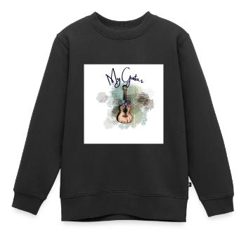 my guitar - Sweat Premium enfant bio - noir - Devant - AI Model Kid Female (0cm)