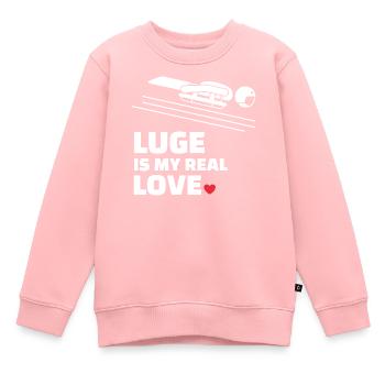 Ich Liebe Clean - Kinder Premium Organic Sweatshirt - Rosa - Vorne - AI Model Kid Female (0cm)