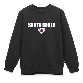Corée du Sud Vintage Drapeau sud-coréen Corée du Sud - Sweat Premium enfant bio - noir - Devant - AI Model Kid Female (0cm)