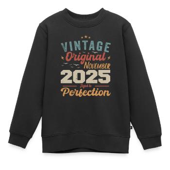 Legendär Seit November 2025 - 2025 - Kinder Premium Organic Sweatshirt - Schwarz - Vorne - AI Model Kid Female (0cm)
