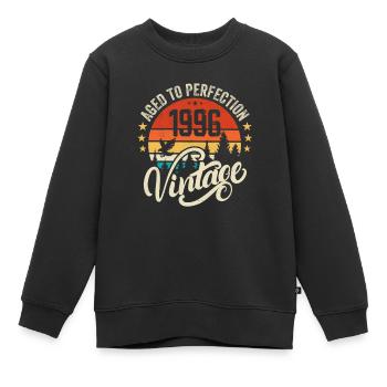1996 Vintage - Geburtstagsgeschenk 1996 Retro 1996 - Kinder Premium Organic Sweatshirt - Schwarz - Vorne - AI Model Kid Female (0cm)