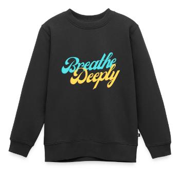 Respirez profondément - Sweat Premium enfant bio - noir - Devant - AI Model Kid Female (0cm)
