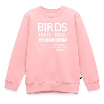 Birds Aren't Real Aufwachen, Staatsüberwachung - Kinder Premium Organic Sweatshirt - Rosa - Vorne - AI Model Kid Female (0cm)