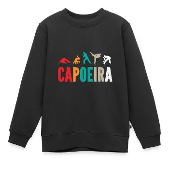 Capoeira brésilienne - Sweat Premium enfant bio - noir - Devant - AI Model Kid Female (0cm)