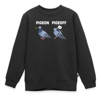 Lustige Tiere Pigeon Taube - Kinder Premium Organic Sweatshirt - Schwarz - Vorne - AI Model Kid Female (0cm)
