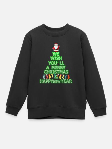 Drôle de Noël drôle de Noël - Sweat Premium enfant bio - noir