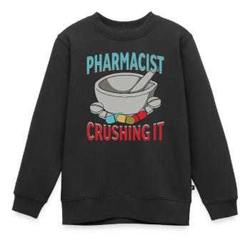 Pharmaciens - Sweat Premium enfant bio - noir - Devant - AI Model Kid Female (0cm)