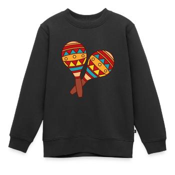 Maracas - Sweat Premium enfant bio - noir - Devant - AI Model Kid Female (0cm)