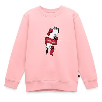 Friseur Frisur Haare schneiden Haarschnitt - Kinder Premium Organic Sweatshirt - Rosa - Vorne - AI Model Kid Female (0cm)