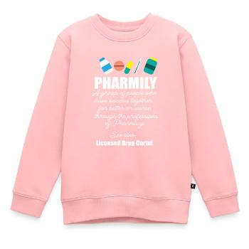 Pharma Medizin Medikamente Pharmily - Kinder Premium Organic Sweatshirt - Rosa - Vorne - AI Model Kid Female (0cm)