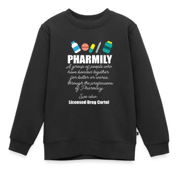 Pharma Medizin Medikamente Pharmily - Kinder Premium Organic Sweatshirt - Schwarz - Vorne - AI Model Kid Female (0cm)