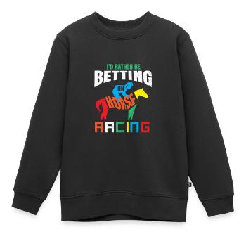 Courses hippiques Hippodromes - Sweat Premium enfant bio - noir - Devant - AI Model Kid Female (0cm)
