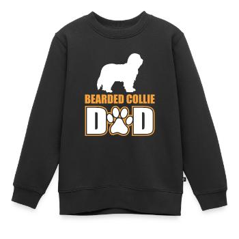 Bearded Collie Dad - Kinder Premium Organic Sweatshirt - Schwarz - Vorne - AI Model Kid Female (0cm)