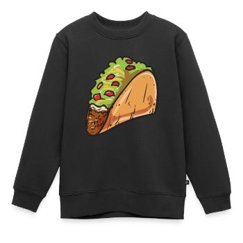 Taco - Kinder Premium Organic Sweatshirt - Schwarz - Vorne - AI Model Kid Female (0cm)