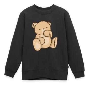 Teddybär Bär Niedliche Tiere - Kinder Premium Organic Sweatshirt - Schwarz - Vorne - AI Model Kid Female (0cm)