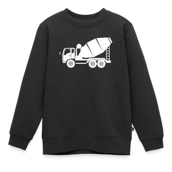 Ciment bétonniers bétonniers béton ciment béton - Sweat Premium enfant bio - noir - Devant - AI Model Kid Female (0cm)