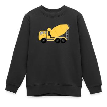 Ciment bétonniers bétonniers béton ciment béton - Sweat Premium enfant bio - noir - Devant - AI Model Kid Female (0cm)