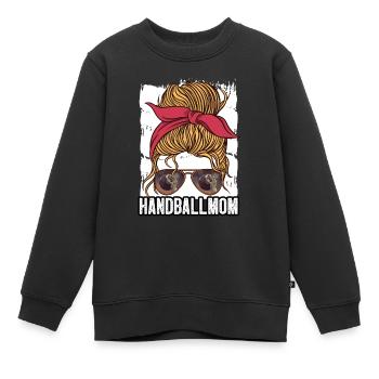 Joueurs de handball Joueurs de handball - Sweat Premium enfant bio - noir - Devant - AI Model Kid Female (0cm)