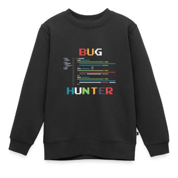 Bugs Bug Gamer Game Gambler Gamer Game Erreur - Sweat Premium enfant bio - noir - Devant - AI Model Kid Female (0cm)
