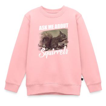 Écureuil - Sweat Premium enfant bio - rose - Devant - AI Model Kid Female (0cm)