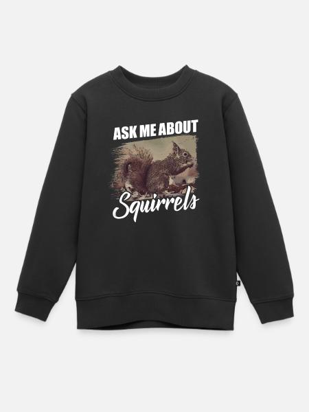 Eichhörnchen - Kinder Premium Organic Sweatshirt - Schwarz