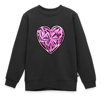 Pierre précieuse de diamant - Sweat Premium enfant bio - noir - Devant - AI Model Kid Female (0cm)