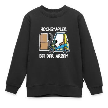 Staplerfahrer Logistik Lager Logistiker Stapler - Kinder Premium Organic Sweatshirt - Schwarz - Vorne - AI Model Kid Female (0cm)