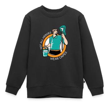 Gardien Gardien Artisan Réparation - Sweat Premium enfant bio - noir - Devant - AI Model Kid Female (0cm)