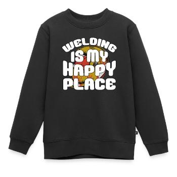 Welder - Kids Premium Organic Sweatshirt - black - Front - AI Model Kid Female (0cm)
