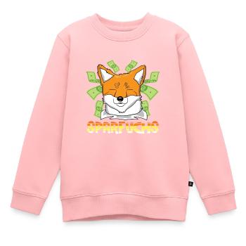 Sparfuchs Geld sparen Geizhals Geizig Geizkragen - Kinder Premium Organic Sweatshirt - Rosa - Vorne - AI Model Kid Female (0cm)