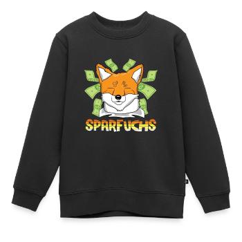 Sparfuchs Geld sparen Geizhals Geizig Geizkragen - Kinder Premium Organic Sweatshirt - Schwarz - Vorne - AI Model Kid Female (0cm)