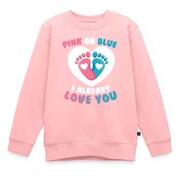 Schwangerschaftsparty Gender Reveal - Kinder Premium Organic Sweatshirt - Rosa - Vorne - AI Model Kid Female (0cm)