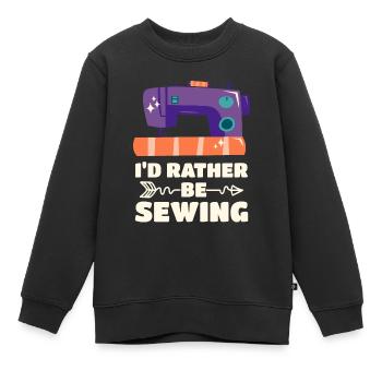 Nähen Schneidern - Kinder Premium Organic Sweatshirt - Schwarz - Vorne - AI Model Kid Female (0cm)