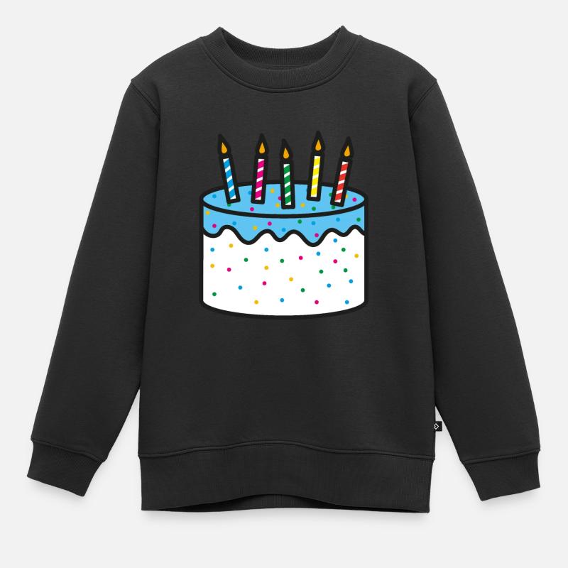 Geburtstagskuchen Geburtstagsgeschenk - Kinder Premium Organic Sweatshirt - Schwarz