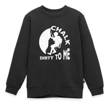 Klettern Climbing Bergsteigen Kletterwand - Kinder Premium Organic Sweatshirt - Schwarz - Vorne - AI Model Kid Female (0cm)
