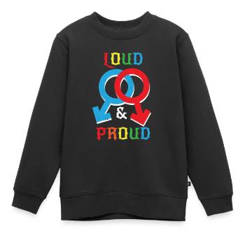 Gay Homosexuell Schwul Lespisch LGBT - Kinder Premium Organic Sweatshirt - Schwarz - Vorne - AI Model Kid Female (0cm)