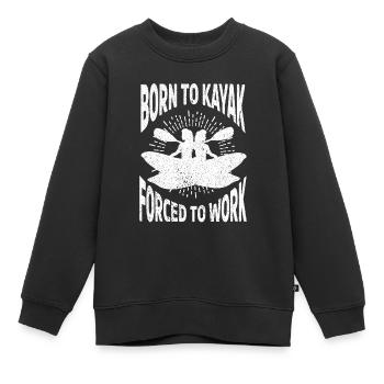 Kajak Boot Kanu Paddelboot Doppelpaddel - Kinder Premium Organic Sweatshirt - Schwarz - Vorne - AI Model Kid Female (0cm)