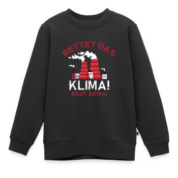 Atomkraftwerk AKW Atomkraft Nuclear Klimawandel - Kinder Premium Organic Sweatshirt - Schwarz - Vorne - AI Model Kid Female (0cm)
