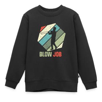 Blasinstrument Saxophon Bariton Euphonium Tuba - Kinder Premium Organic Sweatshirt - Schwarz - Vorne - AI Model Kid Female (0cm)